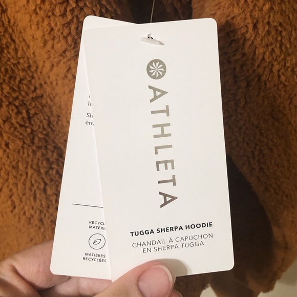NWT Athleta Tugga Sherpa Hoodie in Cattail Brown - Size XXS - Picture 5 of 9